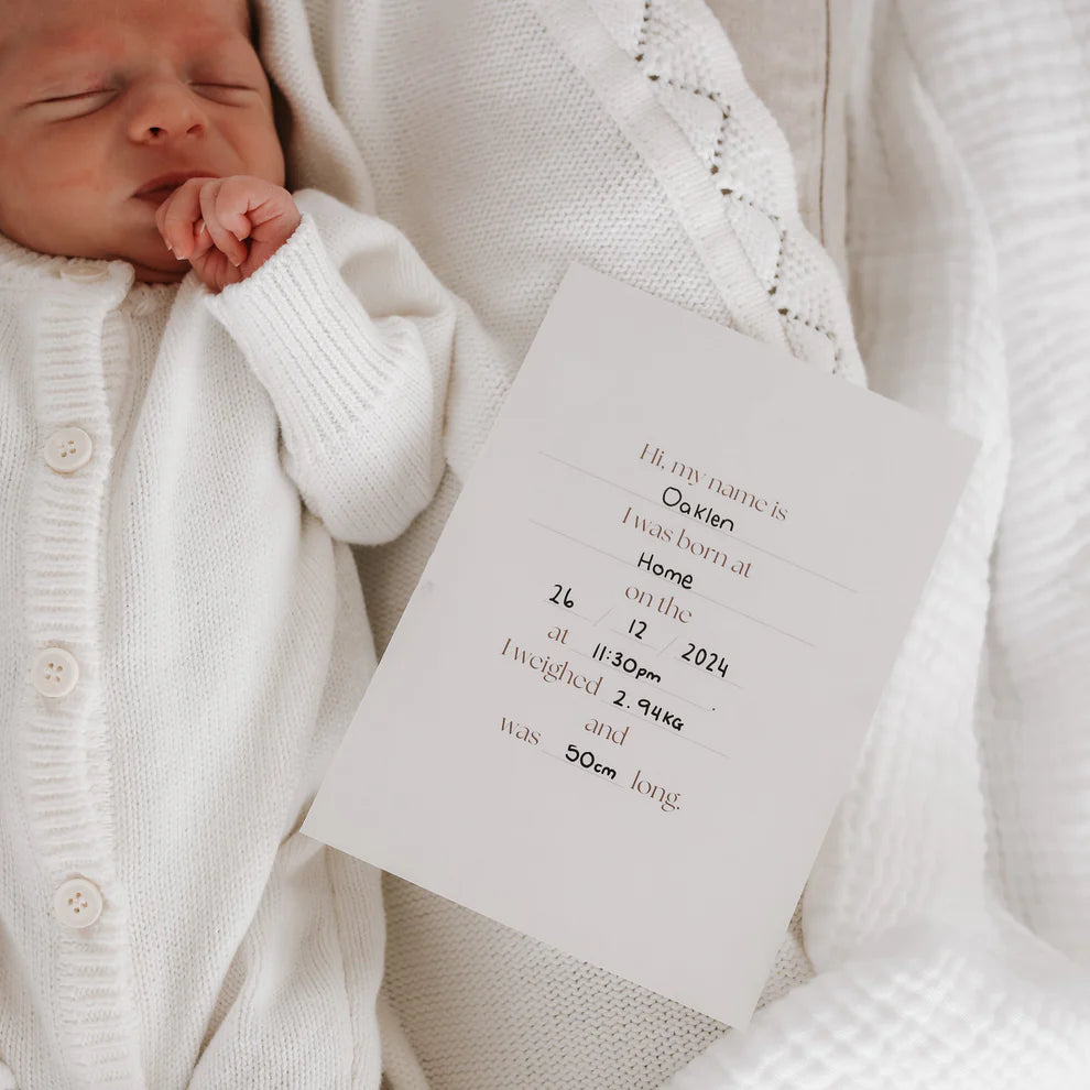 Inkless Baby Milestone Cards