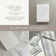 Inkless Baby Milestone Cards